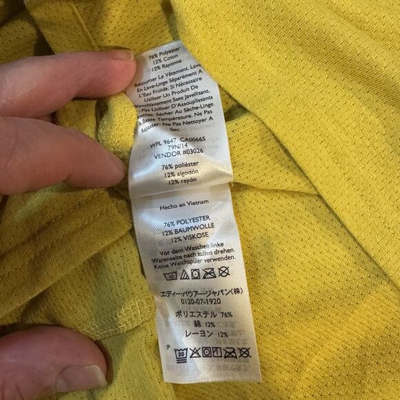 Eddie Bauer Men's Yellow Short Sleeve T-Shirt - FreeDry Boundless Travex - Picture 9 of 10